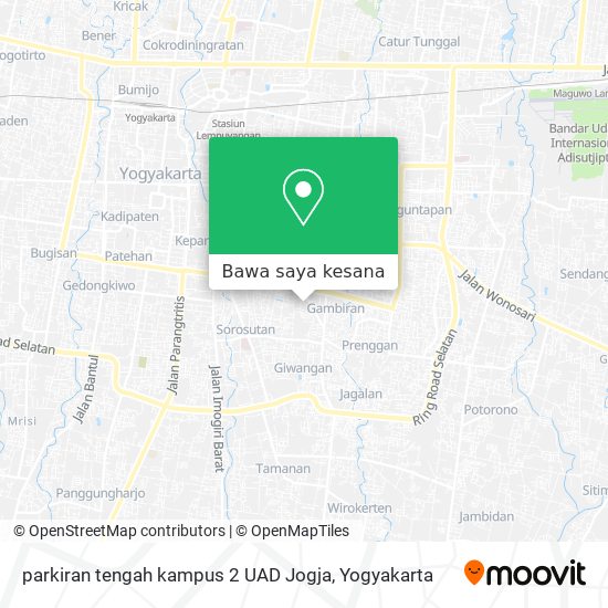 Peta parkiran tengah kampus 2 UAD Jogja