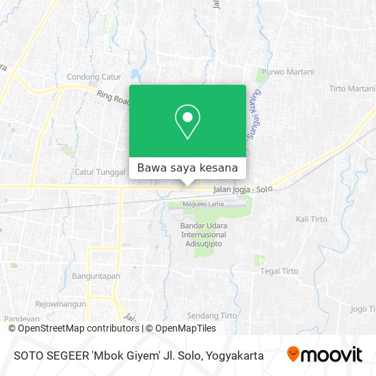 Peta SOTO SEGEER 'Mbok Giyem' Jl. Solo