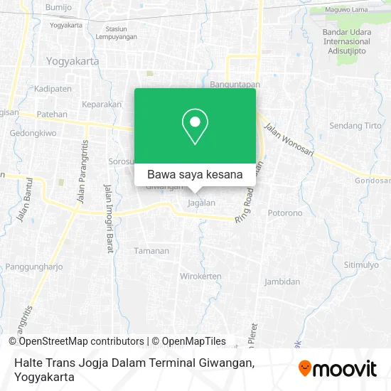 Peta Halte Trans Jogja Dalam Terminal Giwangan