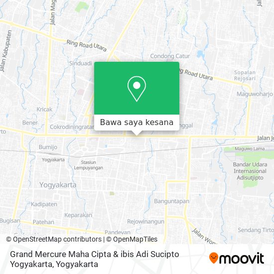 Peta Grand Mercure Maha Cipta & ibis Adi Sucipto Yogyakarta