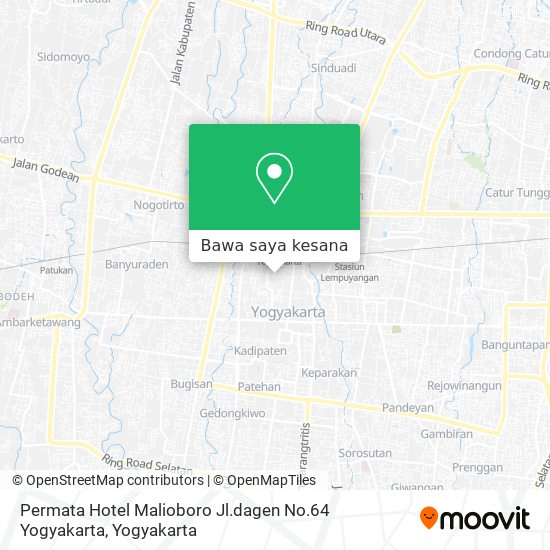 Peta Permata Hotel Malioboro Jl.dagen No.64 Yogyakarta