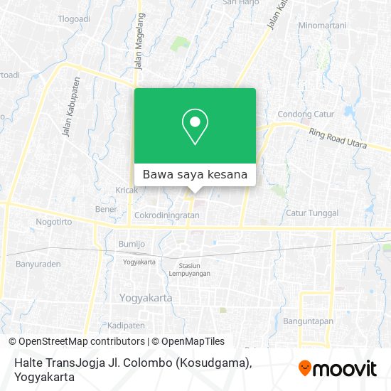 Peta Halte TransJogja Jl. Colombo (Kosudgama)