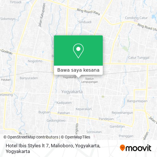 Peta Hotel Ibis Styles lt 7, Malioboro, Yogyakarta