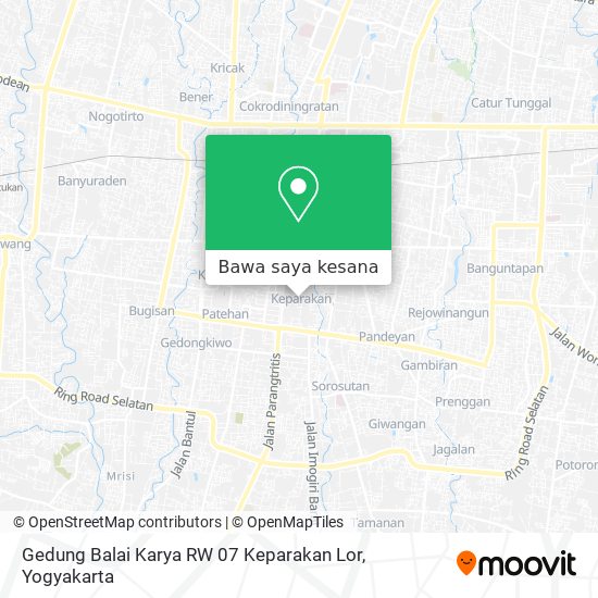 Peta Gedung Balai Karya RW 07 Keparakan Lor