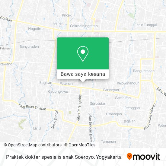 Peta Praktek dokter spesialis anak  Soeroyo