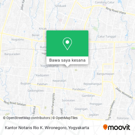 Peta Kantor Notaris Rio K. Wironegoro