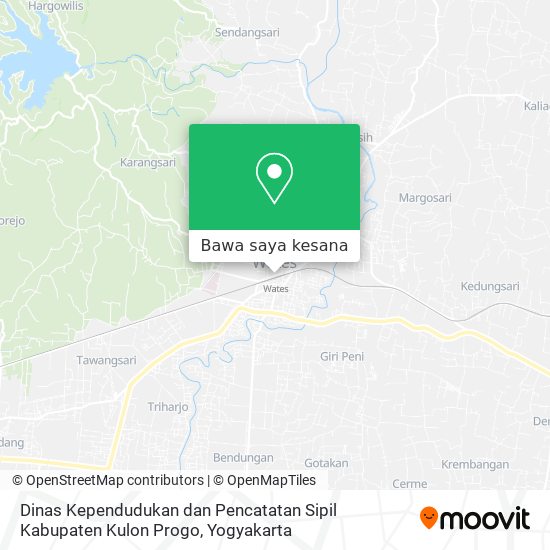 Peta Dinas Kependudukan dan Pencatatan Sipil Kabupaten Kulon Progo