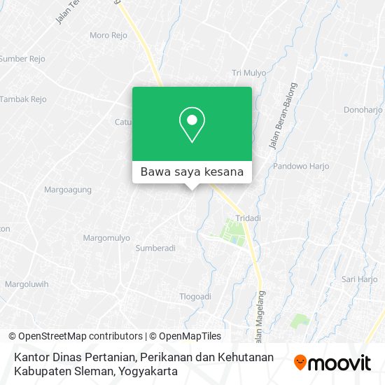 Peta Kantor Dinas Pertanian, Perikanan dan Kehutanan Kabupaten Sleman