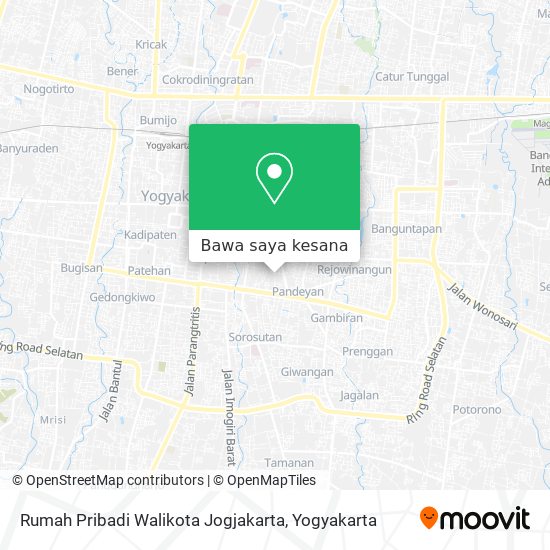 Peta Rumah Pribadi Walikota Jogjakarta