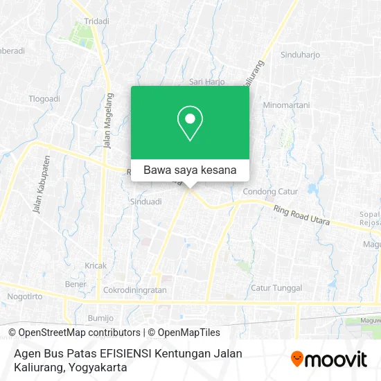 Peta Agen Bus Patas EFISIENSI Kentungan Jalan Kaliurang
