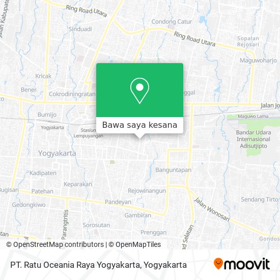 Peta PT. Ratu Oceania Raya Yogyakarta