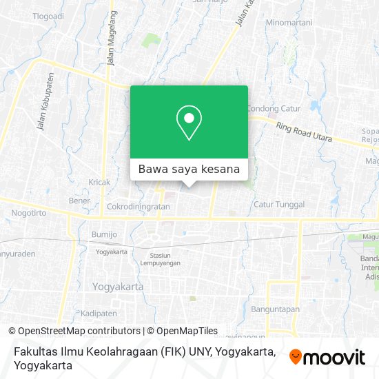 Peta Fakultas Ilmu Keolahragaan (FIK) UNY, Yogyakarta