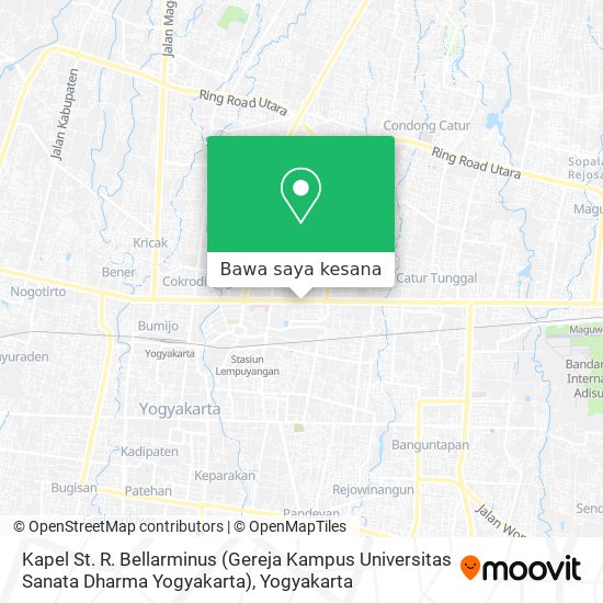 Peta Kapel St. R. Bellarminus (Gereja Kampus Universitas Sanata Dharma Yogyakarta)