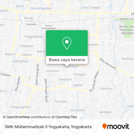 Peta SMK Muhammadiyah 3 Yogyakarta