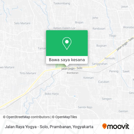 Peta Jalan Raya Yogya - Solo, Prambanan