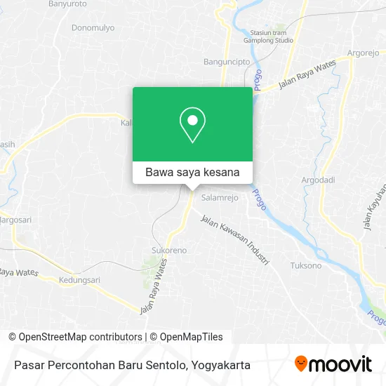 Peta Pasar Percontohan Baru Sentolo