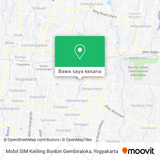 Peta Mobil SIM Keliling Bonbin Gembiraloka