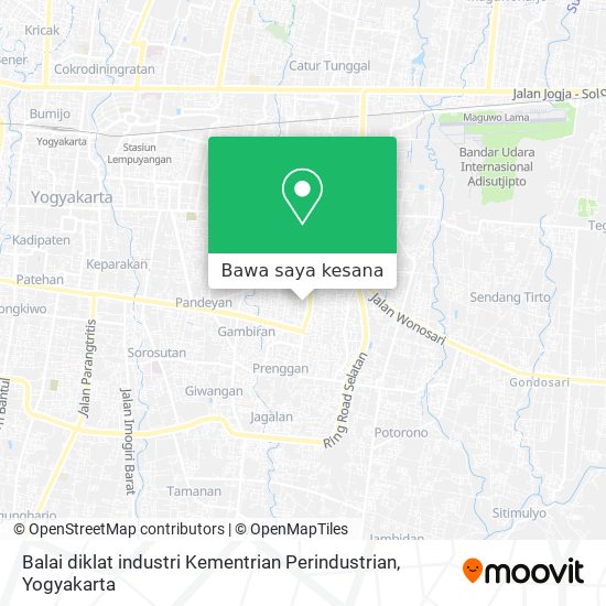 Peta Balai diklat industri Kementrian Perindustrian