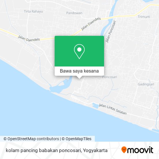 Peta kolam pancing babakan poncosari