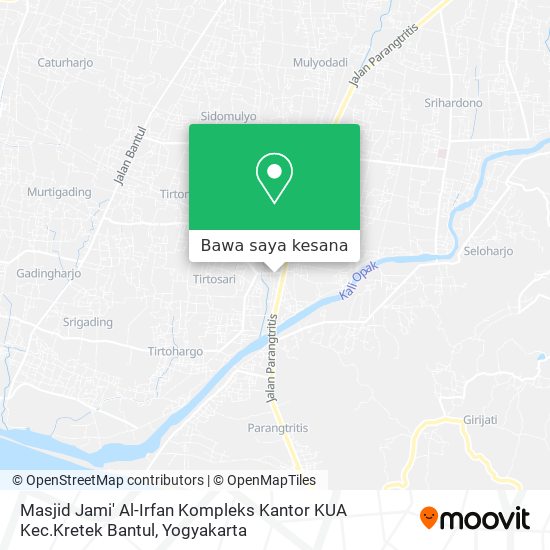 Peta Masjid Jami' Al-Irfan Kompleks Kantor KUA Kec.Kretek Bantul