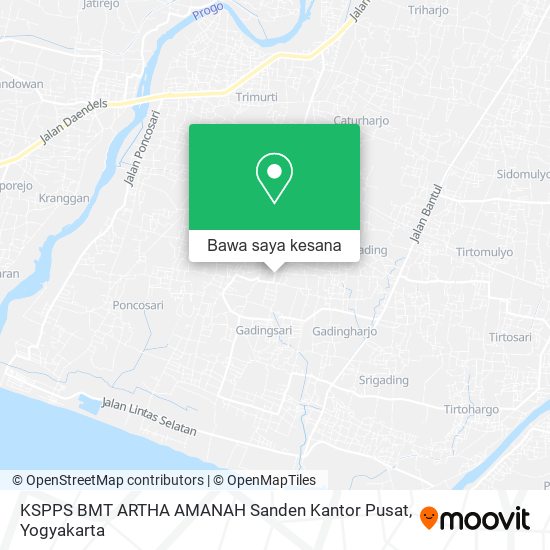 Peta KSPPS BMT ARTHA AMANAH Sanden Kantor Pusat