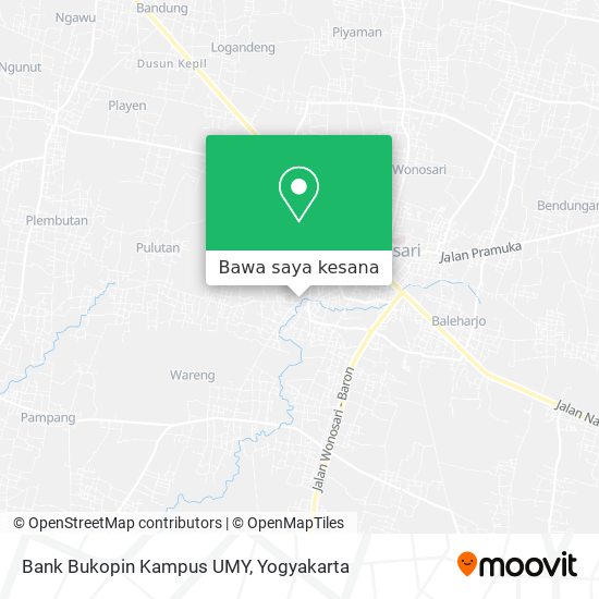 Peta Bank Bukopin Kampus UMY