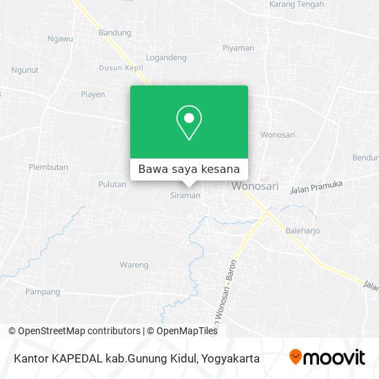 Peta Kantor KAPEDAL kab.Gunung Kidul