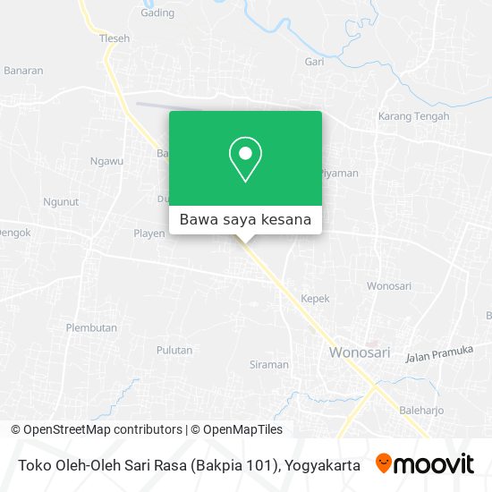 Peta Toko Oleh-Oleh Sari Rasa (Bakpia 101)