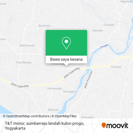 Peta T&T motor. sumberrejo lendah kulon progo