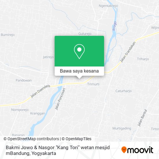 Peta Bakmi Jowo & Nasgor "Kang Tori" wetan mesjid mBandung