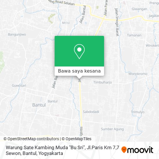 Peta Warung Sate Kambing Muda "Bu Sri", Jl.Paris Km 7,7 Sewon, Bantul