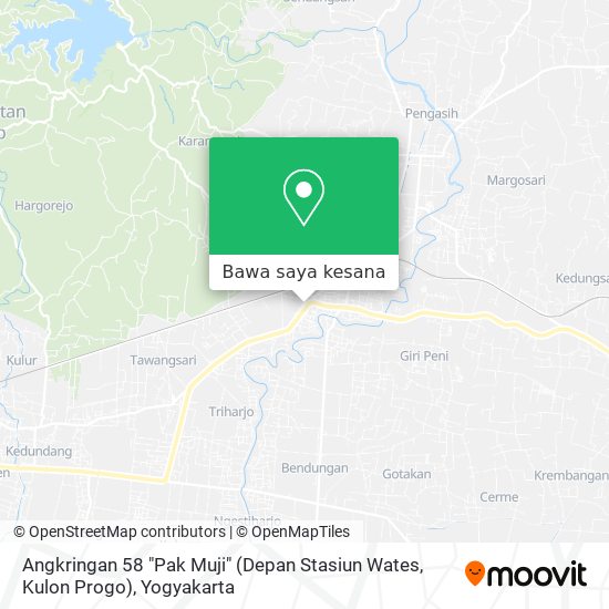 Peta Angkringan 58 "Pak Muji" (Depan Stasiun Wates, Kulon Progo)