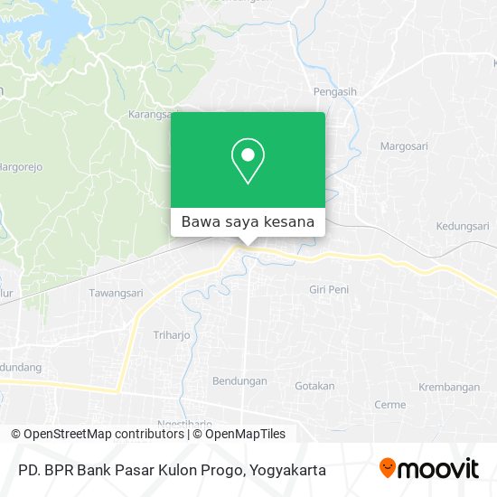 Peta PD. BPR Bank Pasar Kulon Progo