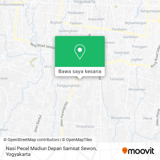 Peta Nasi Pecel Madiun Depan Samsat Sewon