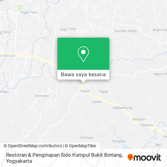 Peta Restoran & Penginapan Sido Kumpul Bukit Bintang