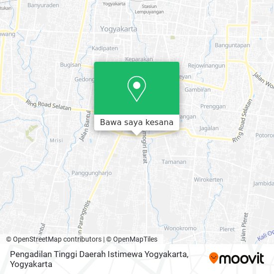 Peta Pengadilan Tinggi Daerah Istimewa Yogyakarta