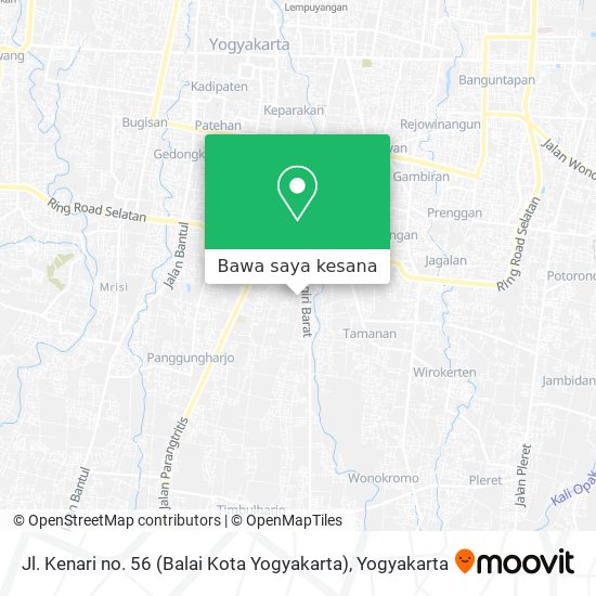 Peta Jl. Kenari no. 56 (Balai Kota Yogyakarta)