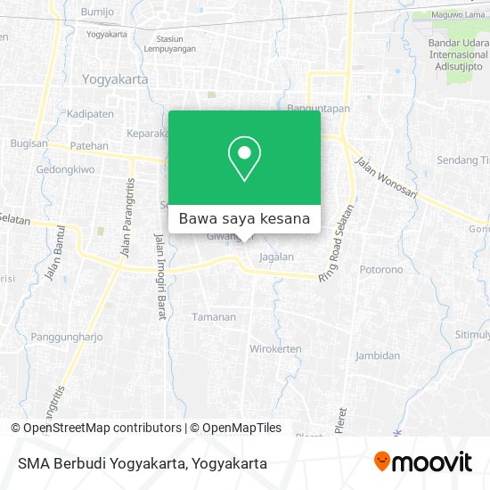 Peta SMA Berbudi Yogyakarta