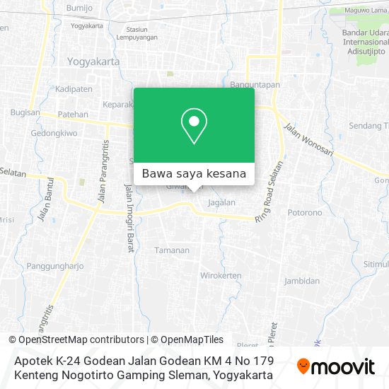 Peta Apotek K-24 Godean Jalan Godean KM 4 No 179 Kenteng Nogotirto Gamping Sleman