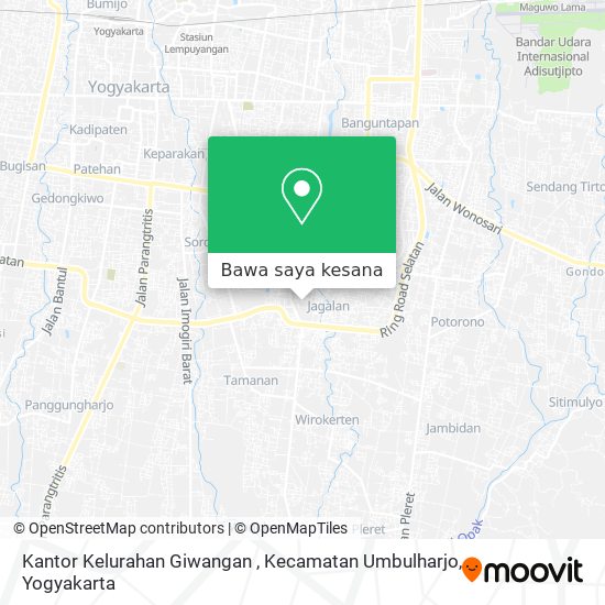 Peta Kantor Kelurahan Giwangan , Kecamatan Umbulharjo