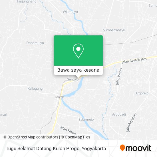 Peta Tugu Selamat Datang Kulon Progo
