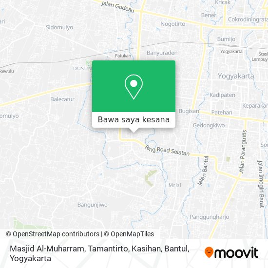 Peta Masjid Al-Muharram, Tamantirto, Kasihan, Bantul