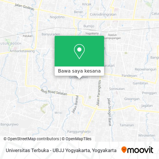 Peta Universitas Terbuka - UBJJ Yogyakarta