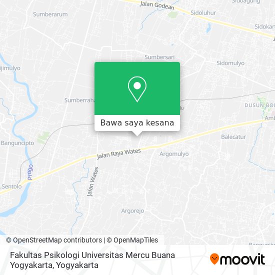 Peta Fakultas Psikologi Universitas Mercu Buana Yogyakarta