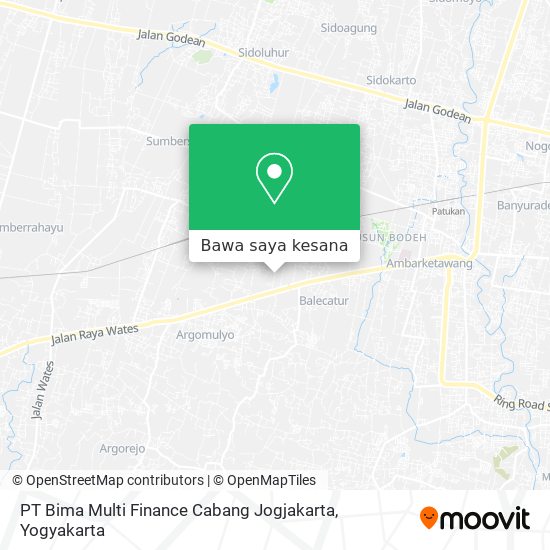 Peta PT Bima Multi Finance Cabang Jogjakarta