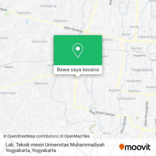 Peta Lab. Teknik mesin Universitas Muhammadiyah Yogyakarta