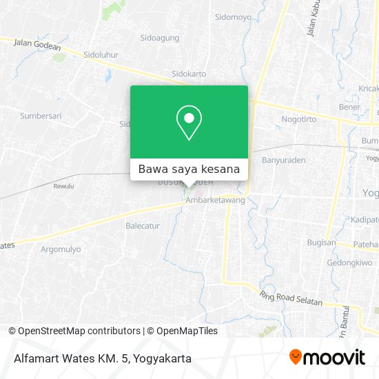 Peta Alfamart Wates KM. 5