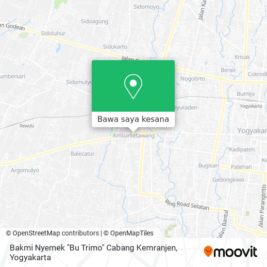 Peta Bakmi Nyemek "Bu Trimo" Cabang Kemranjen