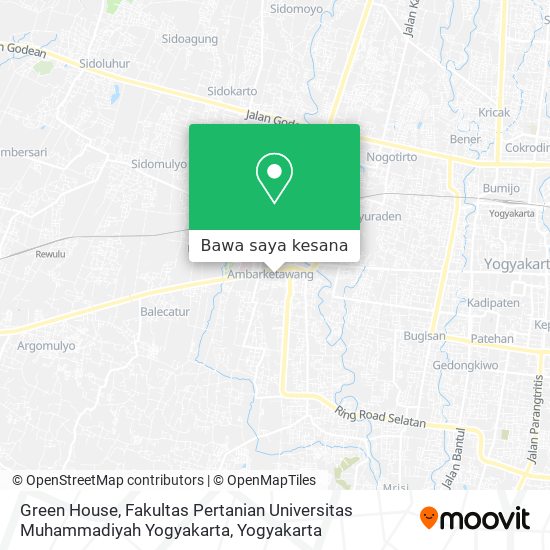 Peta Green House, Fakultas Pertanian Universitas Muhammadiyah Yogyakarta