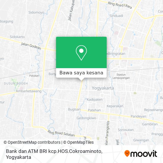 Peta Bank dan ATM BRI kcp.HOS.Cokroaminoto